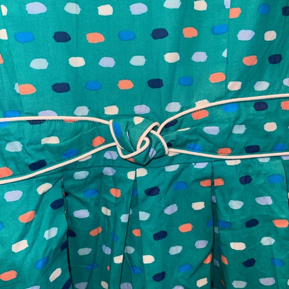 🔥4 for $75🔥 Trollied Dolly Dress Women's Medium Spotted Flare Cotton - Picture 5 of 5